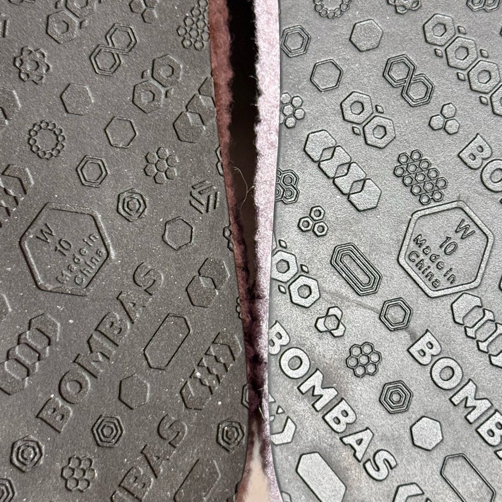 Bombas Sunday Slippers Womens 10 Dusty Purple Sherpa Memory Foam Rubber Sole - Picture 6 of 6
